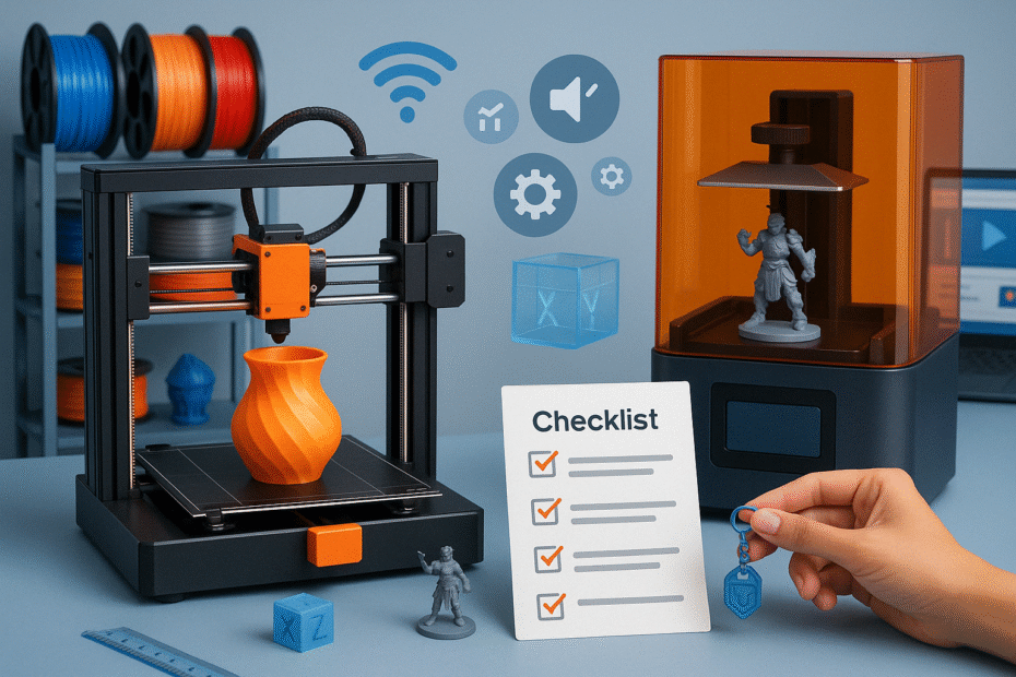 Checklist de Compra: Como Escolher Sua Primeira Impressora 3D